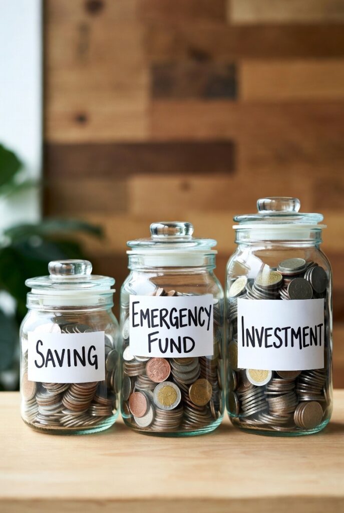Saving and investing concept with coins growth and financial planning idea
